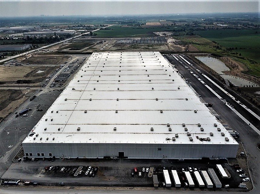 Amazon Fulfillment Centre, Caledon, aerial view